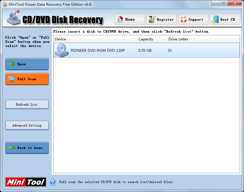 Recover data DVD1